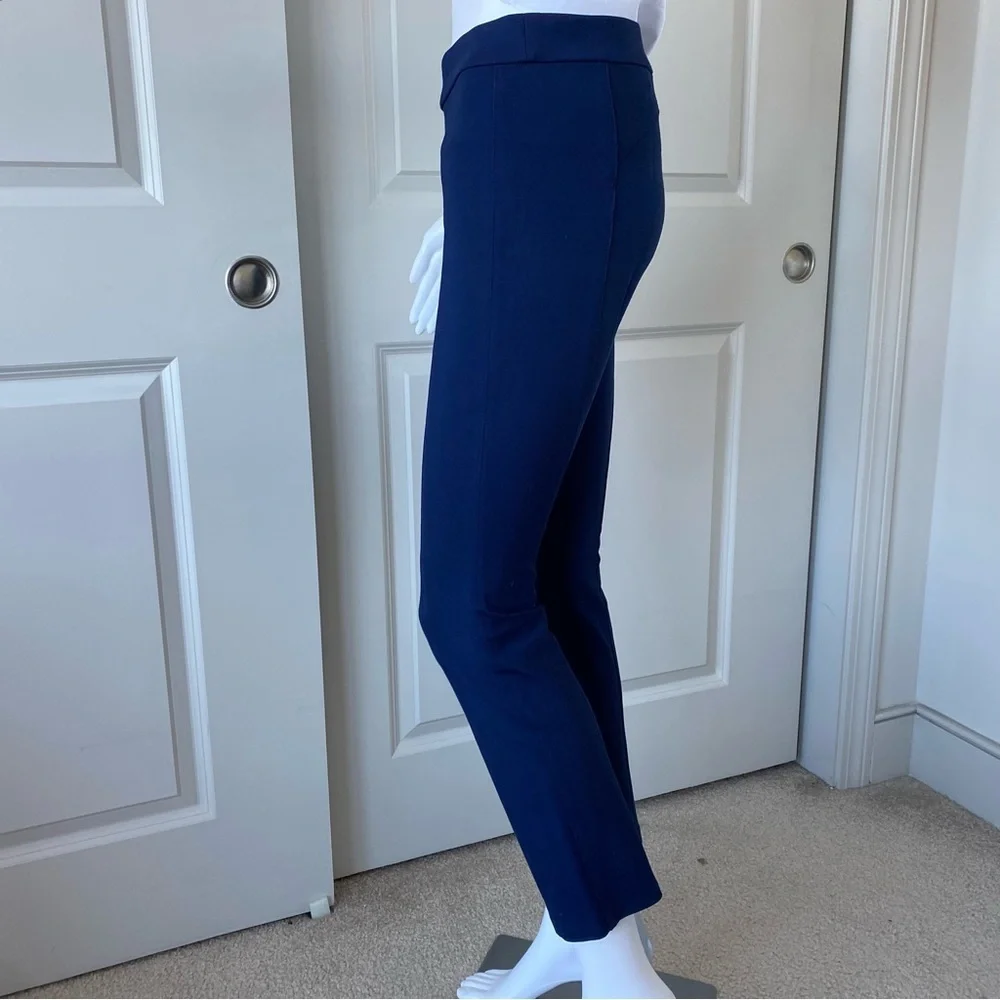 TORY BURCH BLUE STRETCH PANTS, SIZE XS